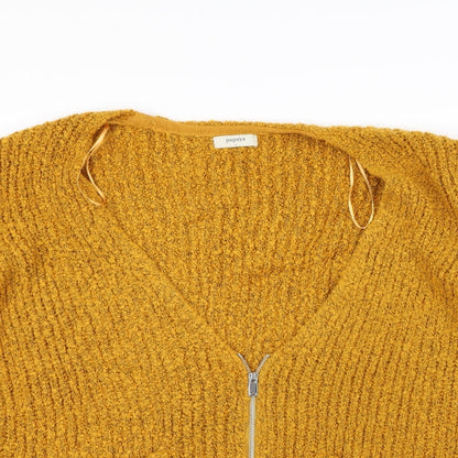 Papaya Womens Gold   Cardigan Jumper Size L
