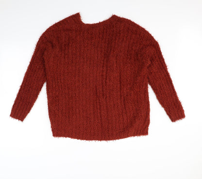 Primark Womens Red   Cardigan Jumper Size M