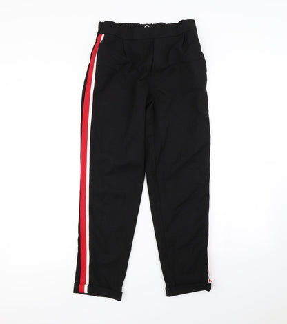 Womens UK Size XS Zara Regular Fit  Black Trousers