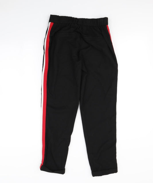 Womens UK Size XS Zara Regular Fit  Black Trousers