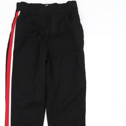 Womens UK Size XS Zara Regular Fit  Black Trousers