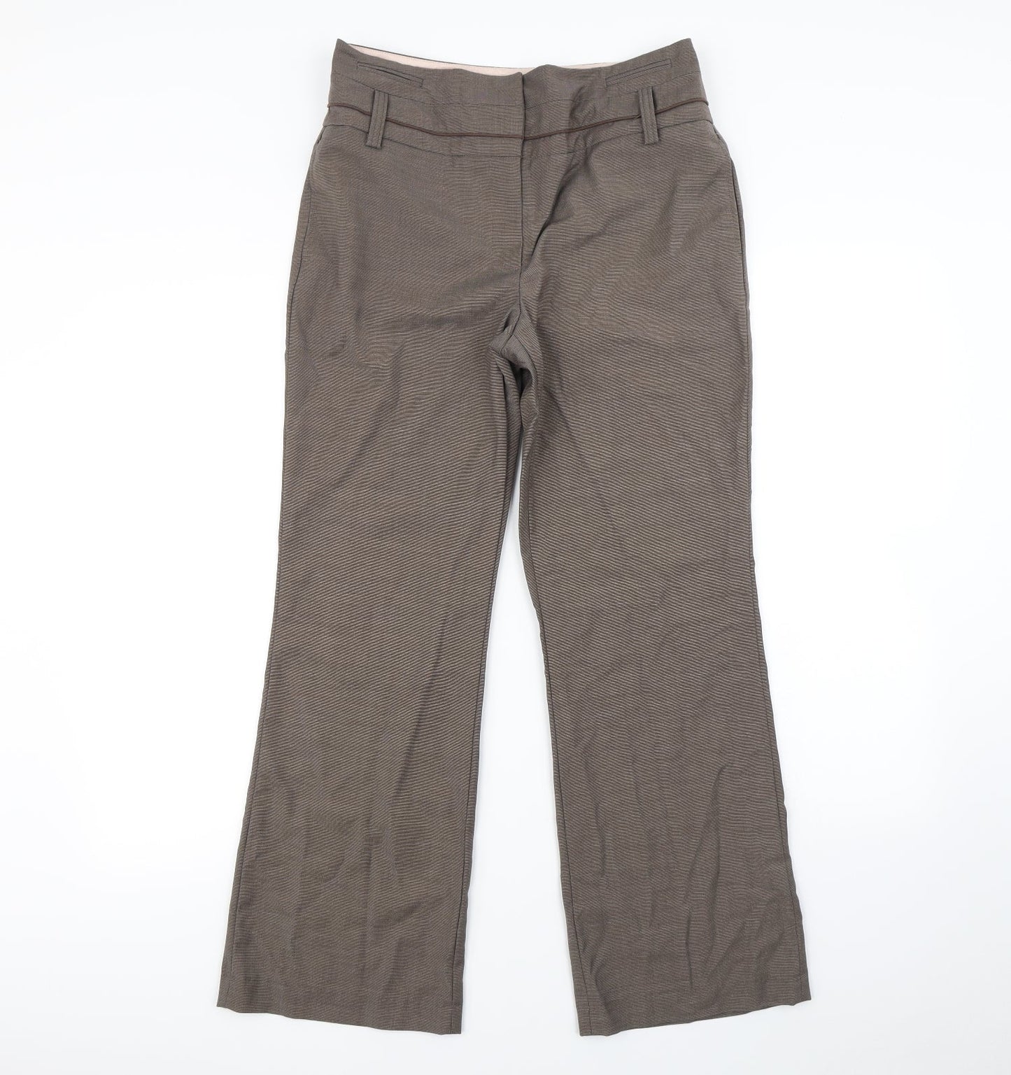 Womens UK Size 10 NEXT Regular Fit Dress Pants Brown Trousers