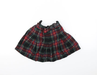 NEXT Girls Multicoloured Check  Flare Skirt Size 8 Years