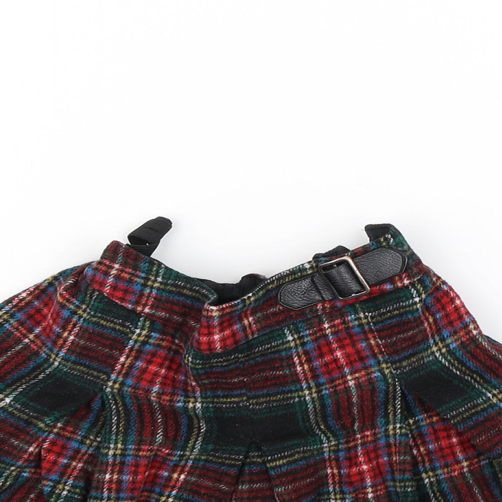 NEXT Girls Multicoloured Check  Flare Skirt Size 8 Years