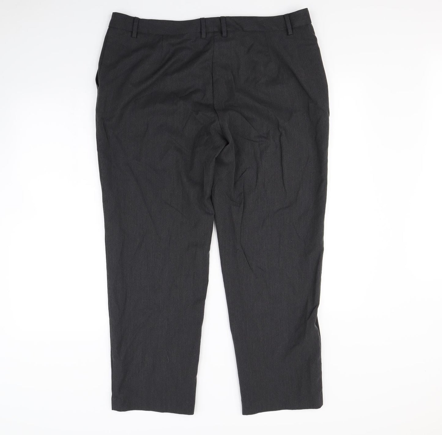 Womens UK Size 18 m&S Regular Fit Dress Pants Grey Trousers