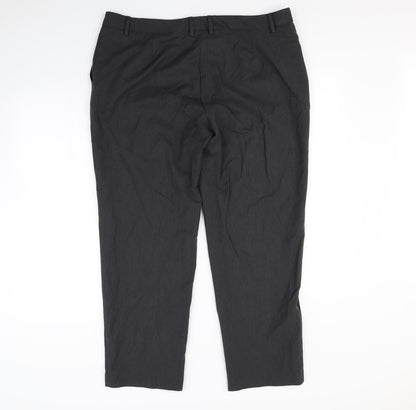 Womens UK Size 18 m&S Regular Fit Dress Pants Grey Trousers