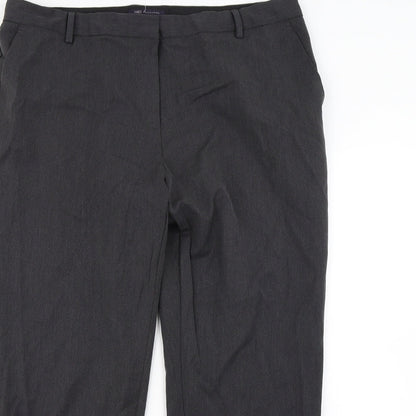 Womens UK Size 18 m&S Regular Fit Dress Pants Grey Trousers