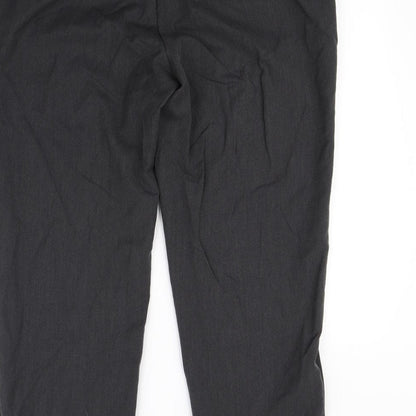 Womens UK Size 18 m&S Regular Fit Dress Pants Grey Trousers