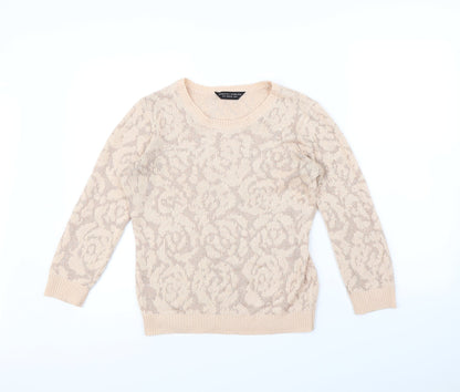 Dorothy Perkins Womens Pink Floral  Pullover Jumper Size 10