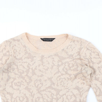 Dorothy Perkins Womens Pink Floral  Pullover Jumper Size 10