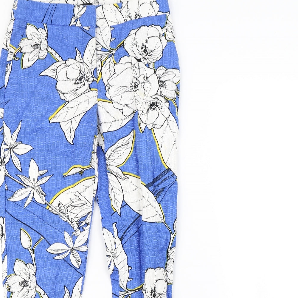 Womens UK Size 8 Warehouse Regular Fit  Blue Trousers