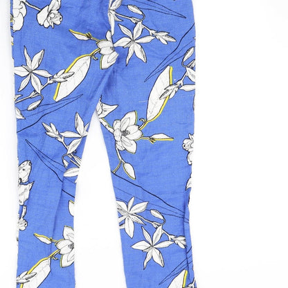 Womens UK Size 8 Warehouse Regular Fit  Blue Trousers