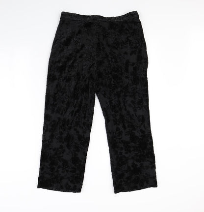 Womens UK Size M Zara Regular Fit  Black Trousers
