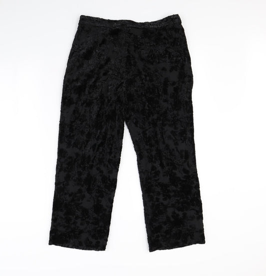 Womens UK Size M Zara Regular Fit  Black Trousers
