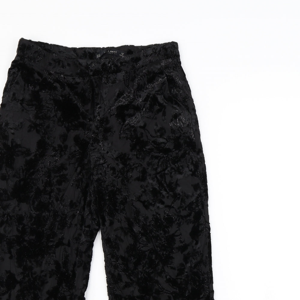 Womens UK Size M Zara Regular Fit  Black Trousers