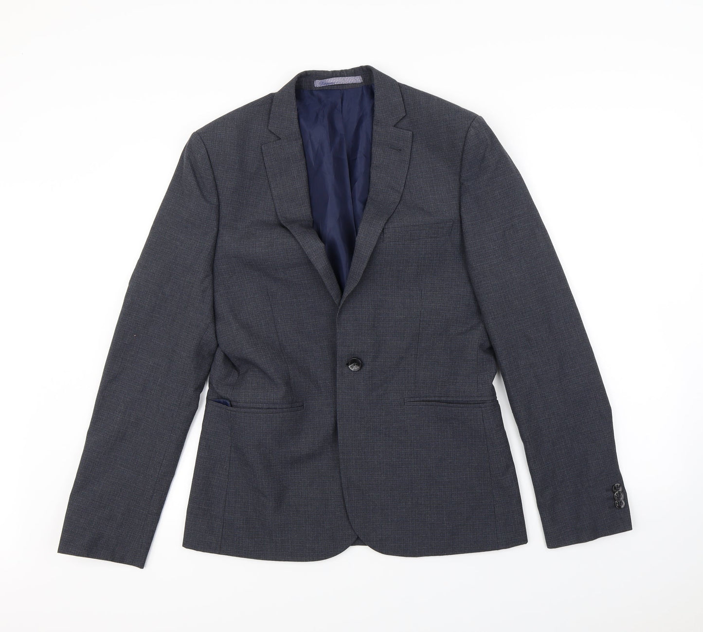 Mens UK Size S Preworn Regular Blue Suit Jacket