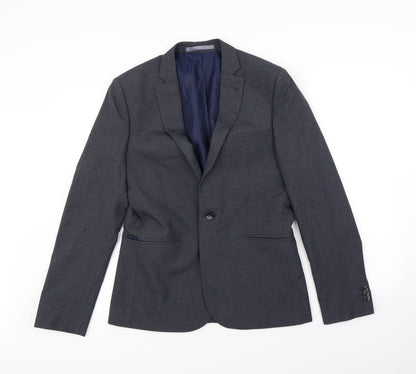 Mens UK Size S Preworn Regular Blue Suit Jacket