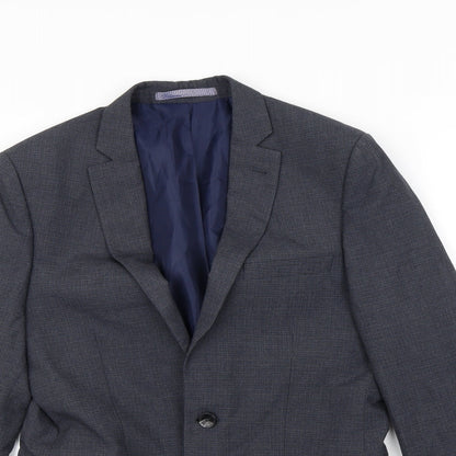 Mens UK Size S Preworn Regular Blue Suit Jacket