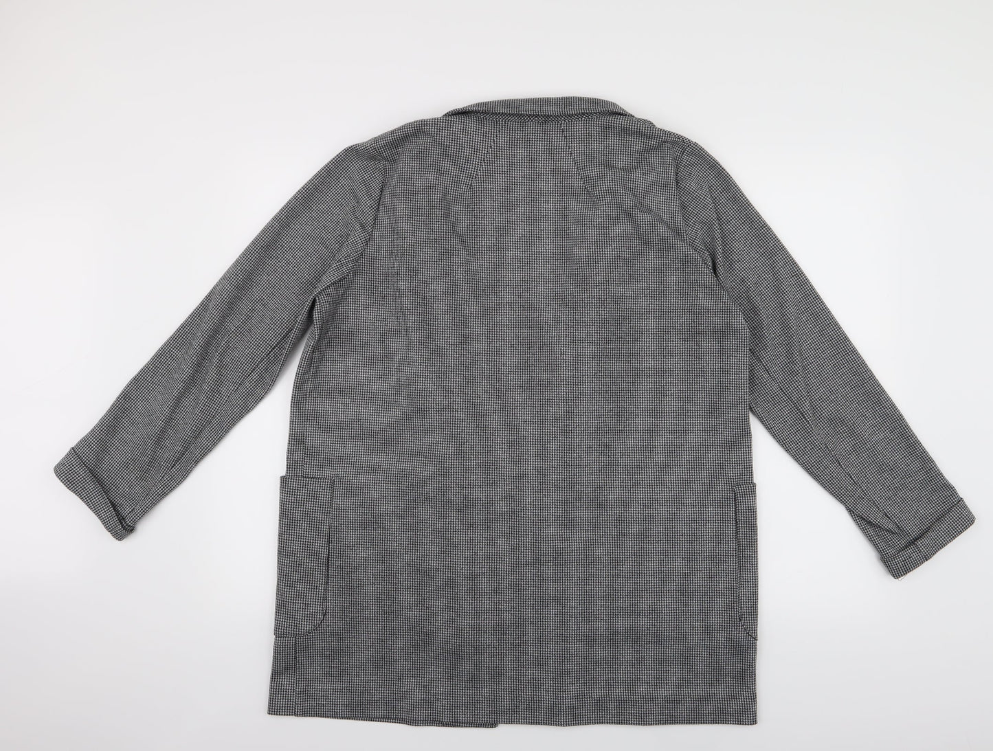 Peacocks Womens Grey   Overcoat Blazer Size 14