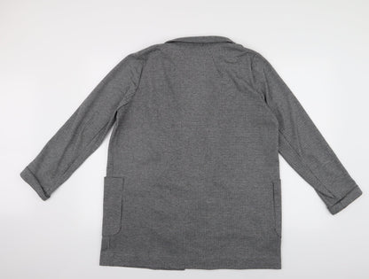 Peacocks Womens Grey   Overcoat Blazer Size 14