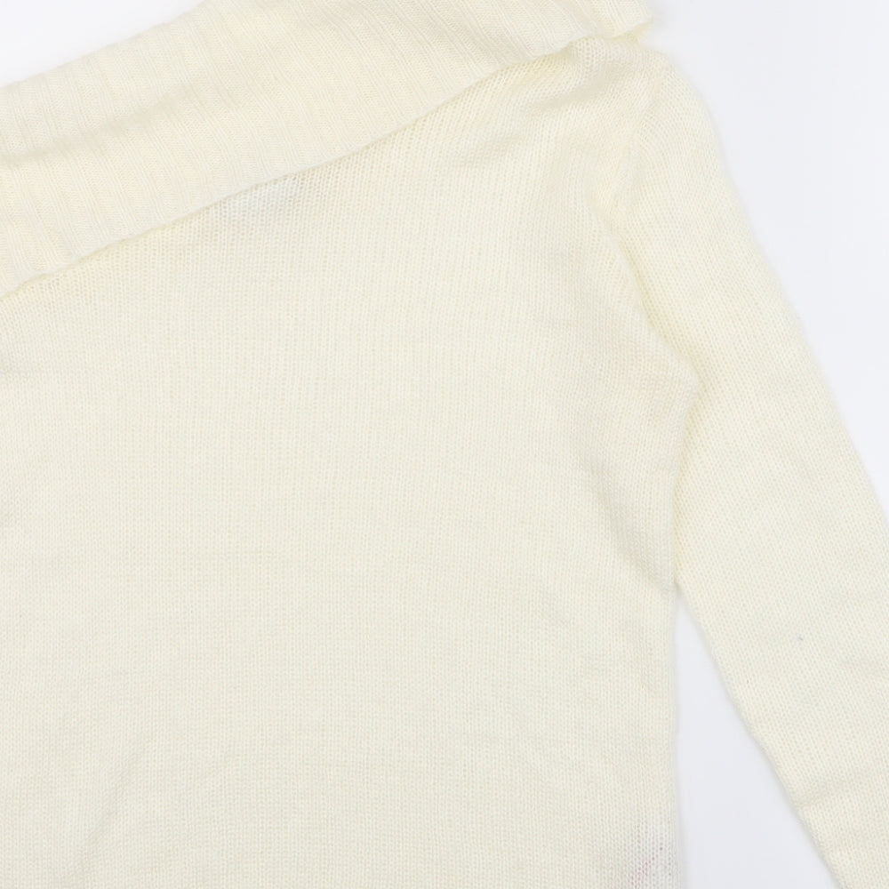 VILA Womens White   Pullover Jumper Size S