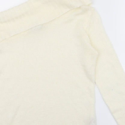 VILA Womens White   Pullover Jumper Size S