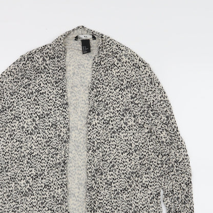 H&M Womens Black Animal Print  Cardigan Jumper Size M