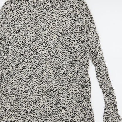 H&M Womens Black Animal Print  Cardigan Jumper Size M
