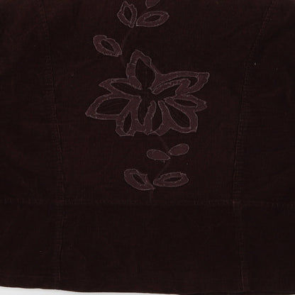 iz Womens Brown Floral  Jacket  Size L