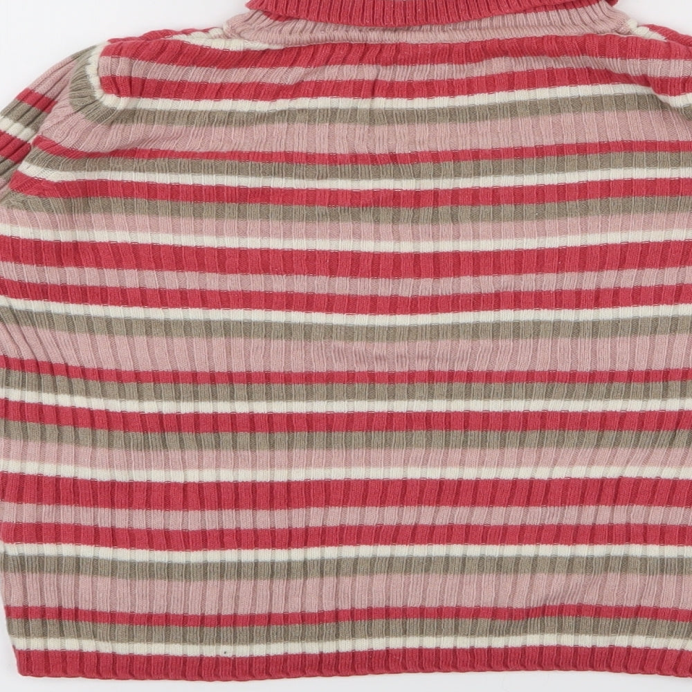 TU Girls Pink Striped  Pullover Jumper Size 8 Years