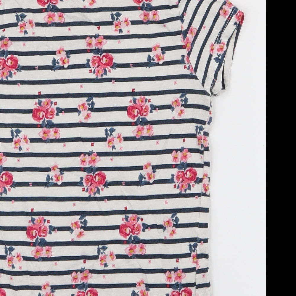 Primark Girls Blue Striped  Pullover T-Shirt Size 3-4 Years