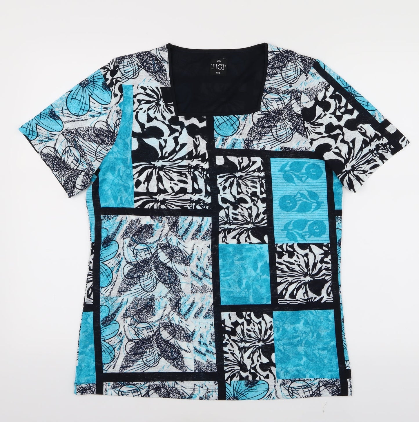 Womens UK Size 14 tigi Blue Basic Blouse