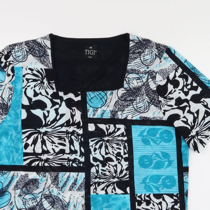 Womens UK Size 14 tigi Blue Basic Blouse
