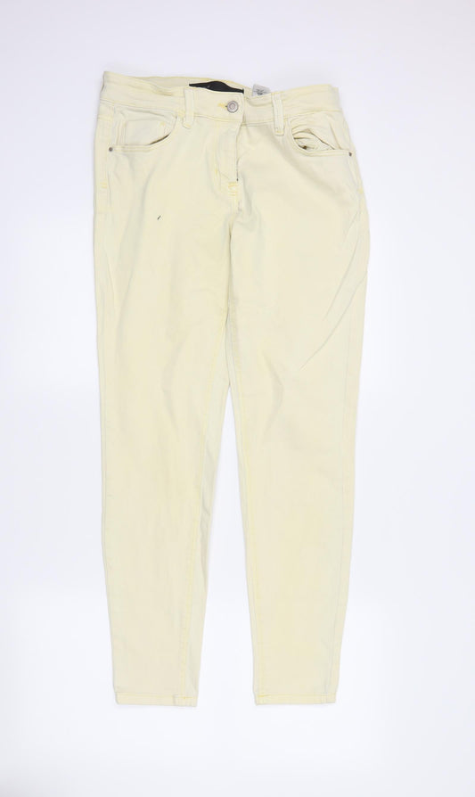 NEXT Womens Yellow  Denim Skinny Jeans Size 12 L29 in