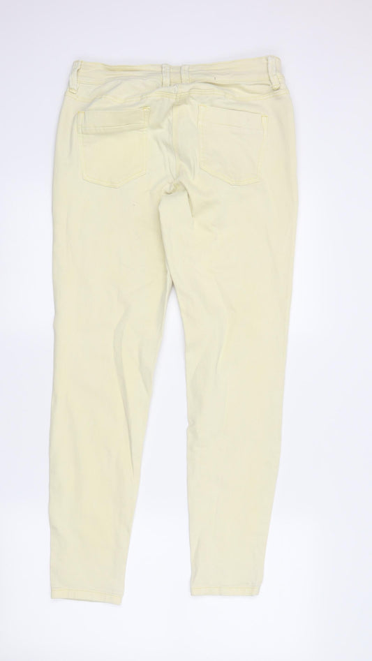 NEXT Womens Yellow  Denim Skinny Jeans Size 12 L29 in