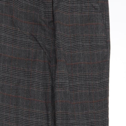 TU Womens Grey Plaid  Trousers  Size 10 L25 in