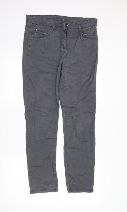Womens UK Size 10 CANDA Regular Fit Skinny Grey Jeans