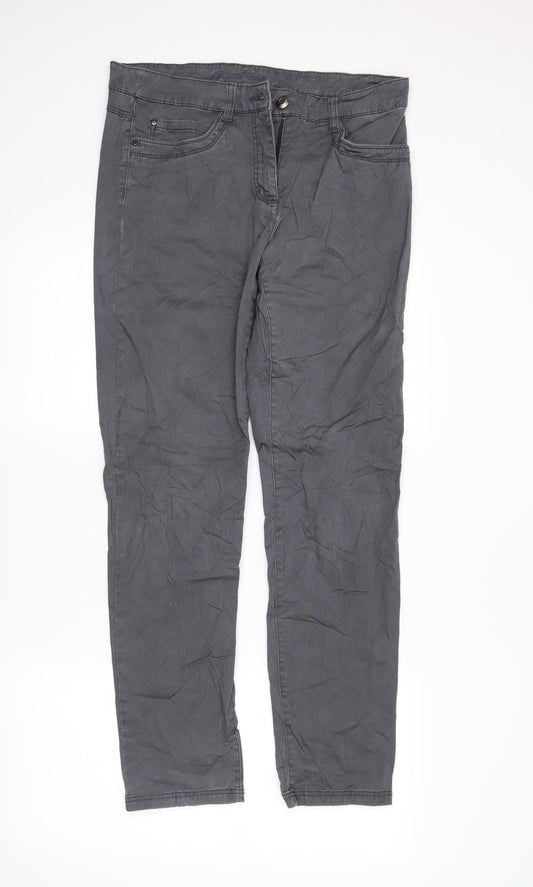 Womens UK Size 10 CANDA Regular Fit Skinny Grey Jeans
