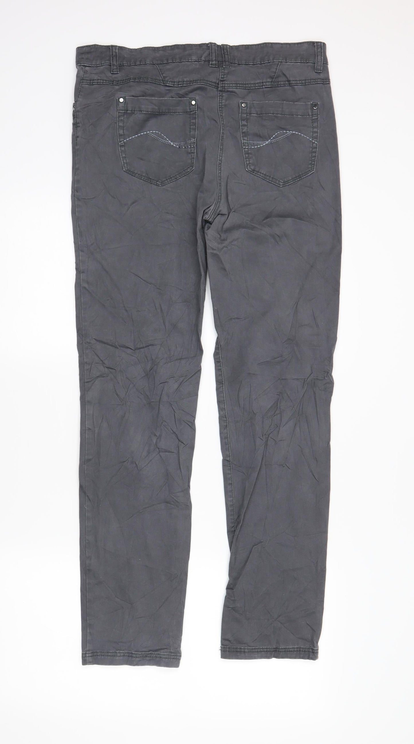 Womens UK Size 10 CANDA Regular Fit Skinny Grey Jeans
