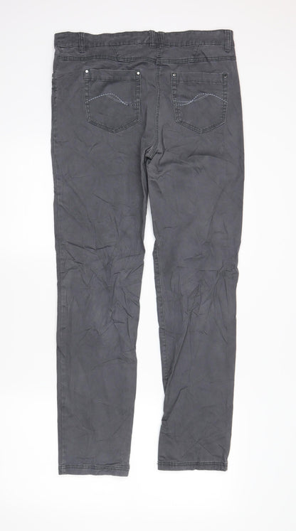 Womens UK Size 10 CANDA Regular Fit Skinny Grey Jeans