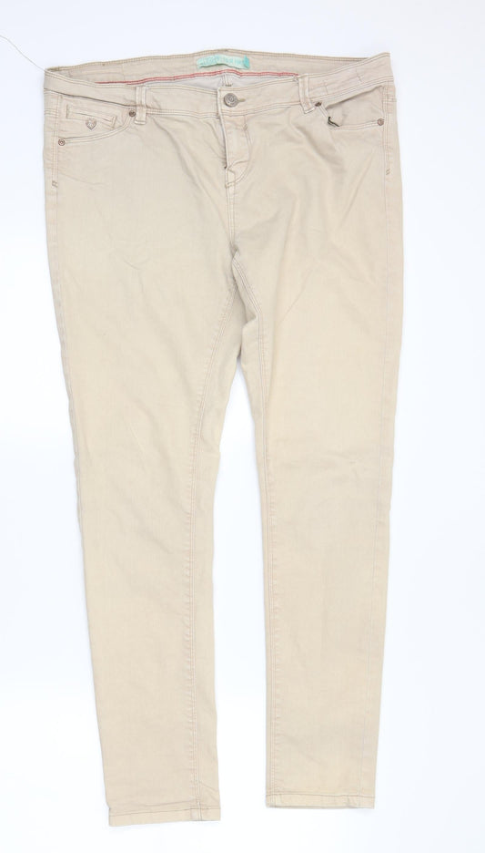 alcott Womens Beige   Skinny Jeans Size 38 in L29 in