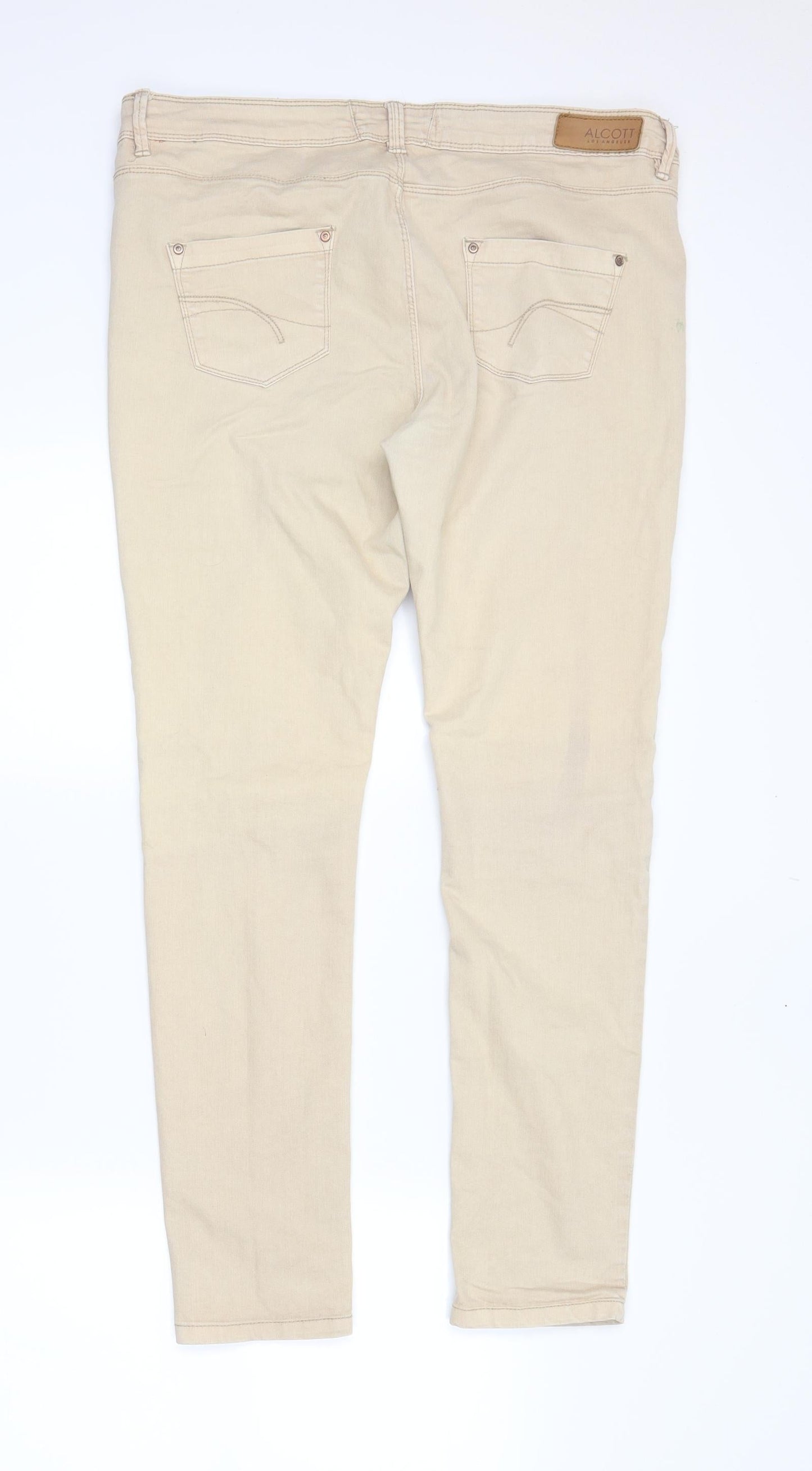 alcott Womens Beige   Skinny Jeans Size 38 in L29 in
