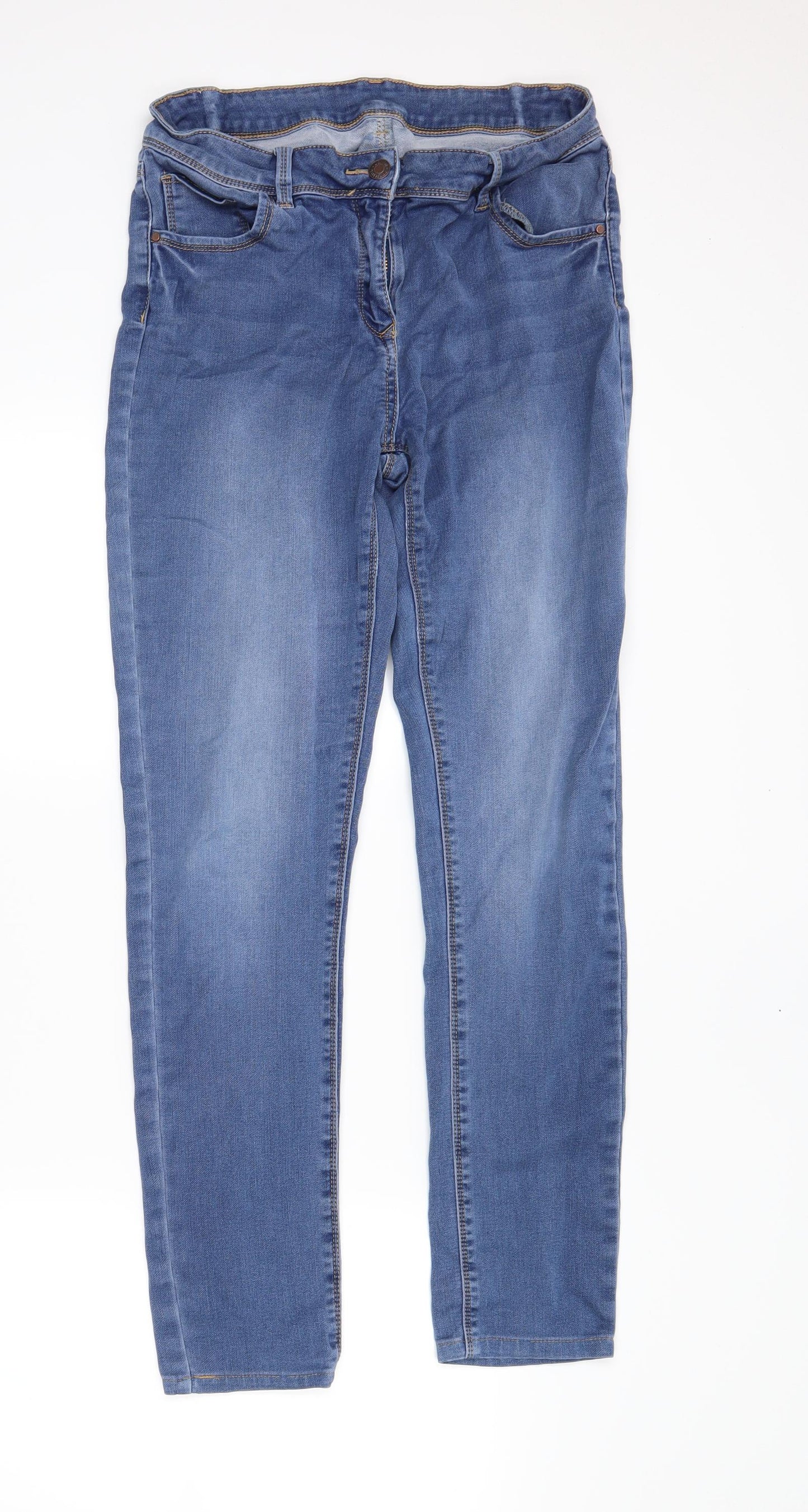 Womens UK Size 12 Preworn Regular Fit Skinny Blue Jeans