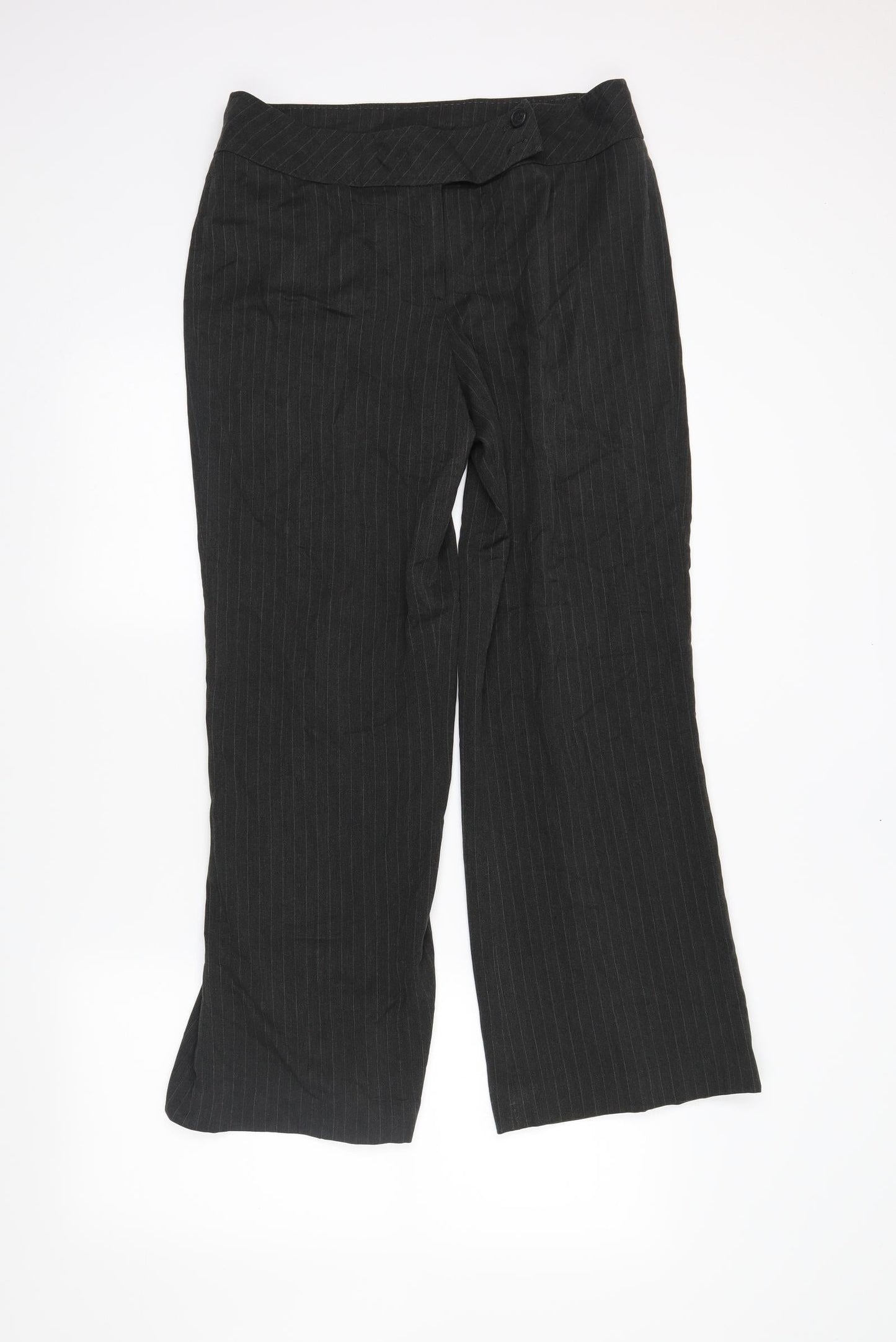Womens UK Size 12 Debenhams Regular Fit  Grey Trousers