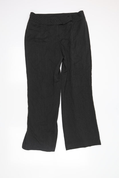 Womens UK Size 12 Debenhams Regular Fit  Grey Trousers