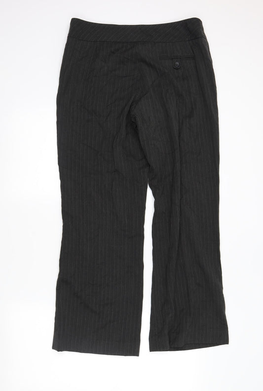 Debenhams Womens Grey Striped  Trousers  Size 12 L27 in