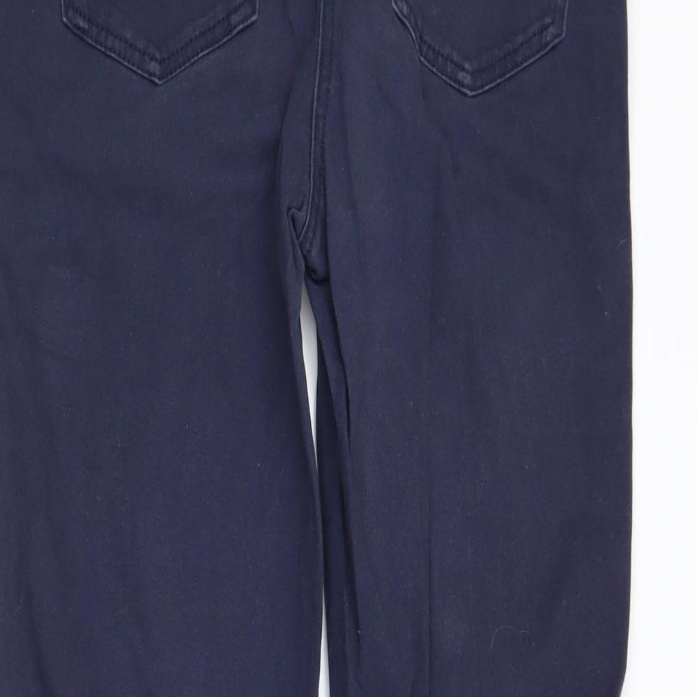 Womens UK Size 12 Papaya Regular Fit Straight Blue Jeans