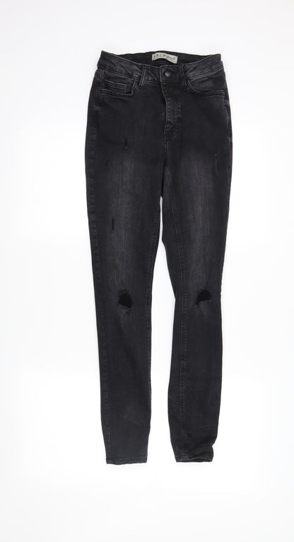 Womens UK Size 6 DenimCo Regular Fit Skinny Black Jeans