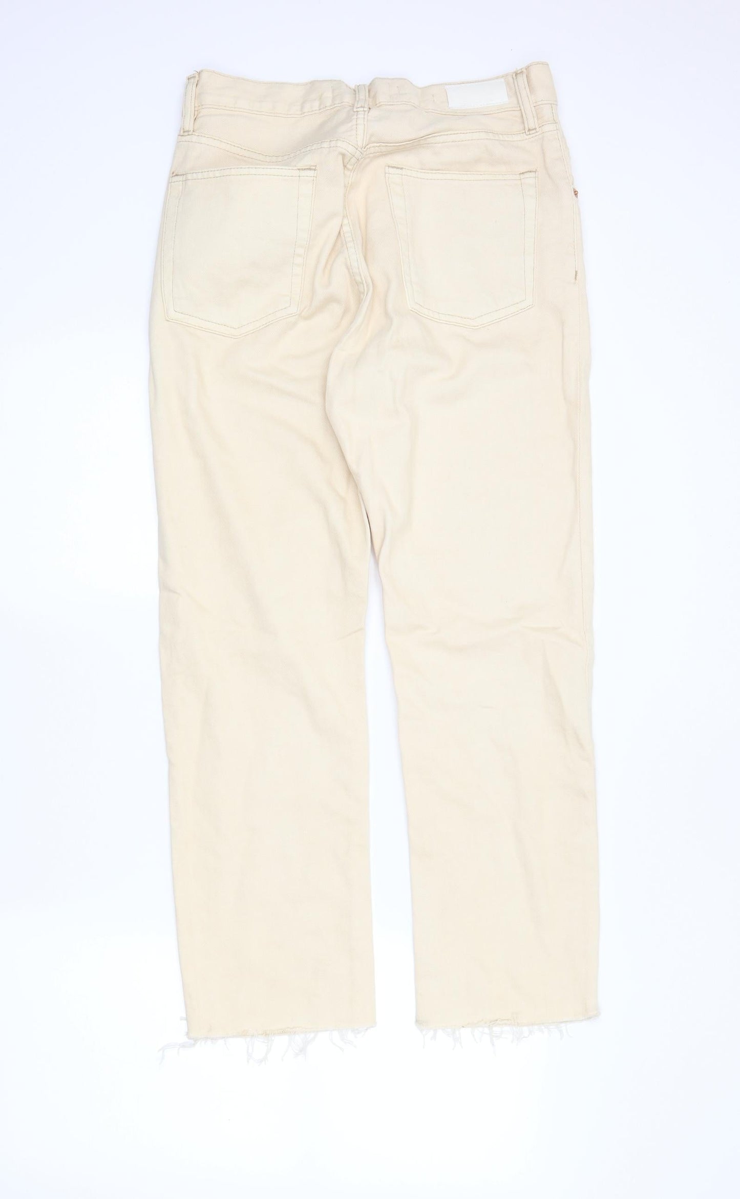 Womens UK Size 30 in MNG Regular Fit Boyfriend Ivory Jeans