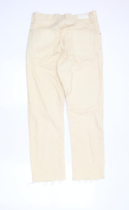 Womens UK Size 30 in MNG Regular Fit Boyfriend Ivory Jeans
